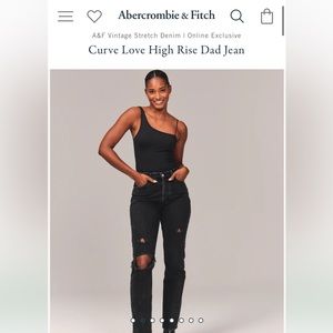 NWT Brand New A&F Curve Love - High Rise - Dad Jeans - 27 Short ( 4 Short)